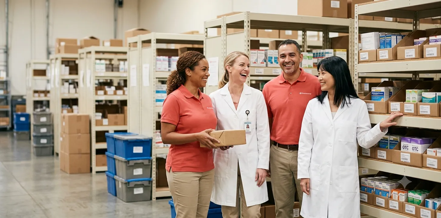 The Med Depot warehouse and distribution team in Burbank, California.